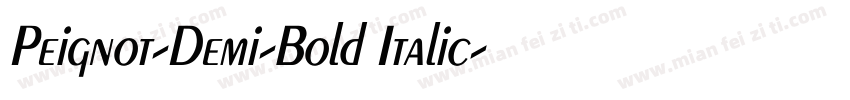 Peignot-Demi-Bold Italic字体转换